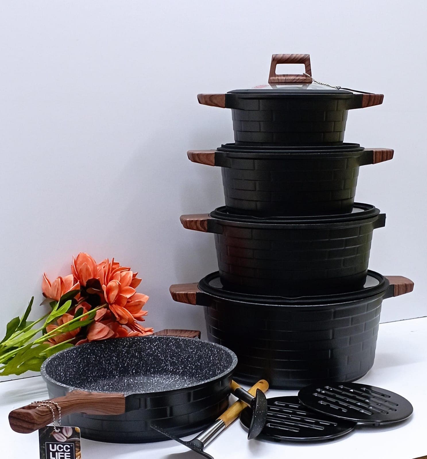 BLOCK 13PCS Granite Coating Kitchen Cookware Set — Heavy-Duty, Stylish & Built to Last!