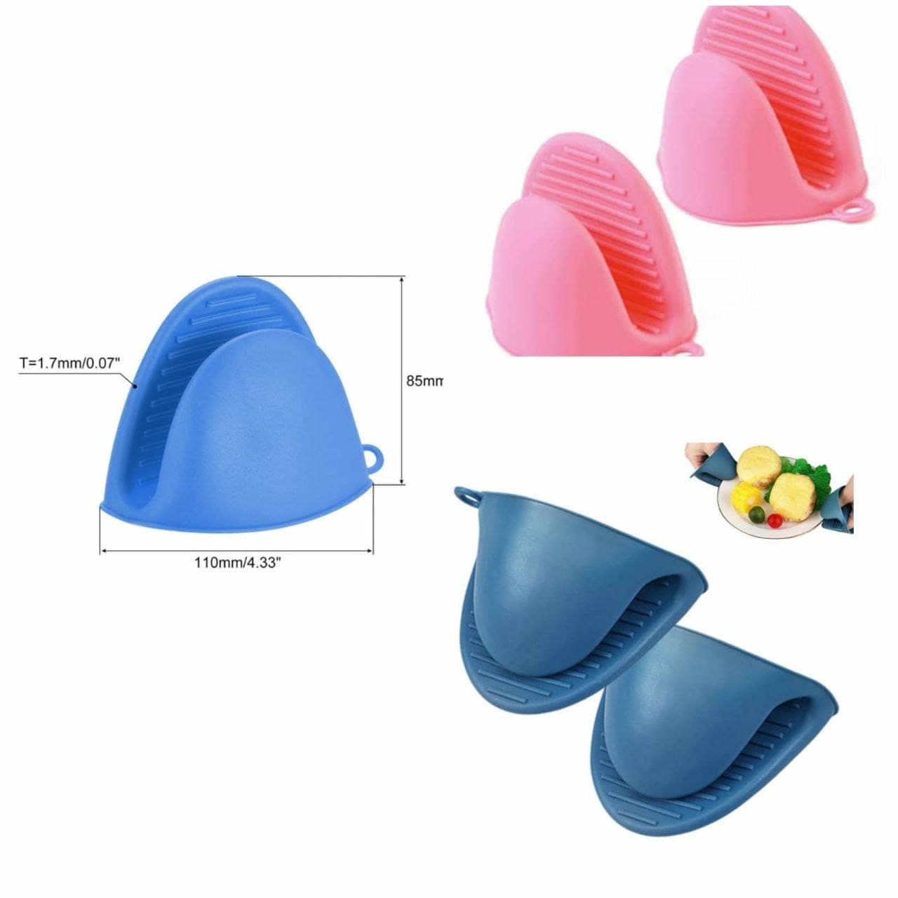 Silicone Pot Holders — 2pcs Set
