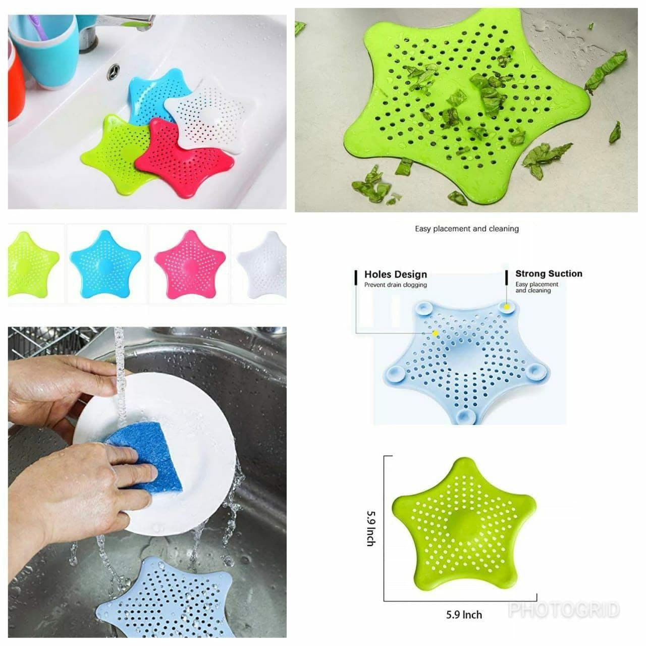 Star-Shaped Sink Strainers