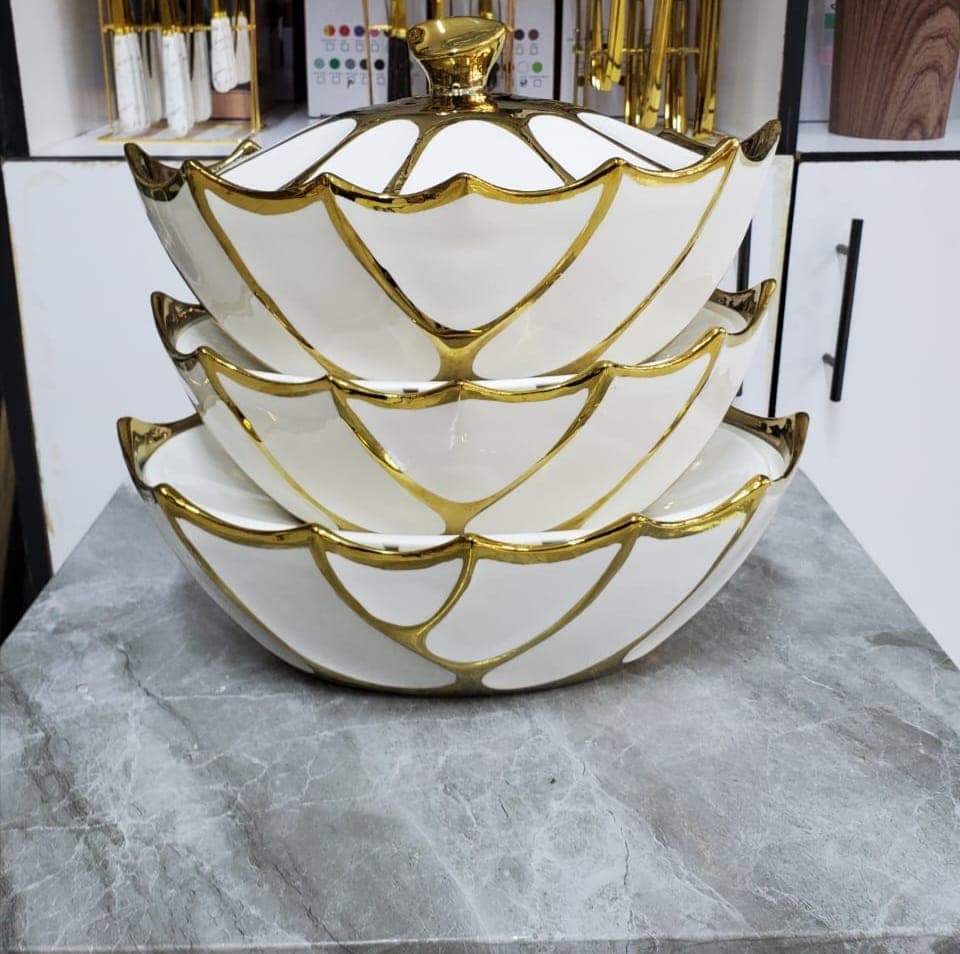 Boat-Shaped Serving Bowls — Set of 3pcs