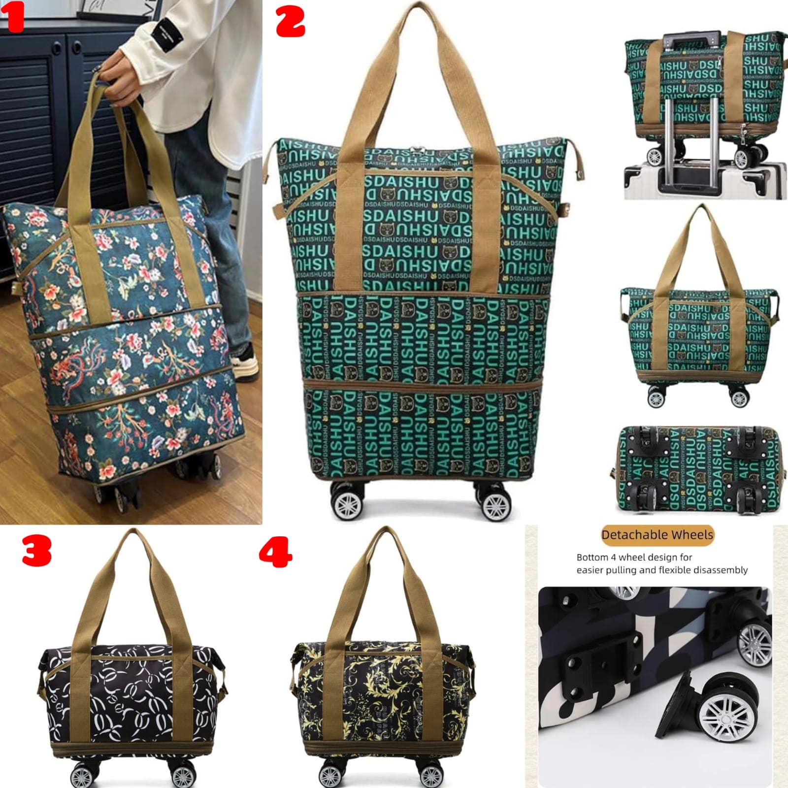 Expandable Rolling Travel Bag
