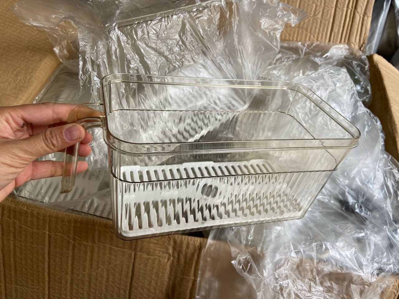 Refrigerator Storage Box With Lid - Food Grade PET