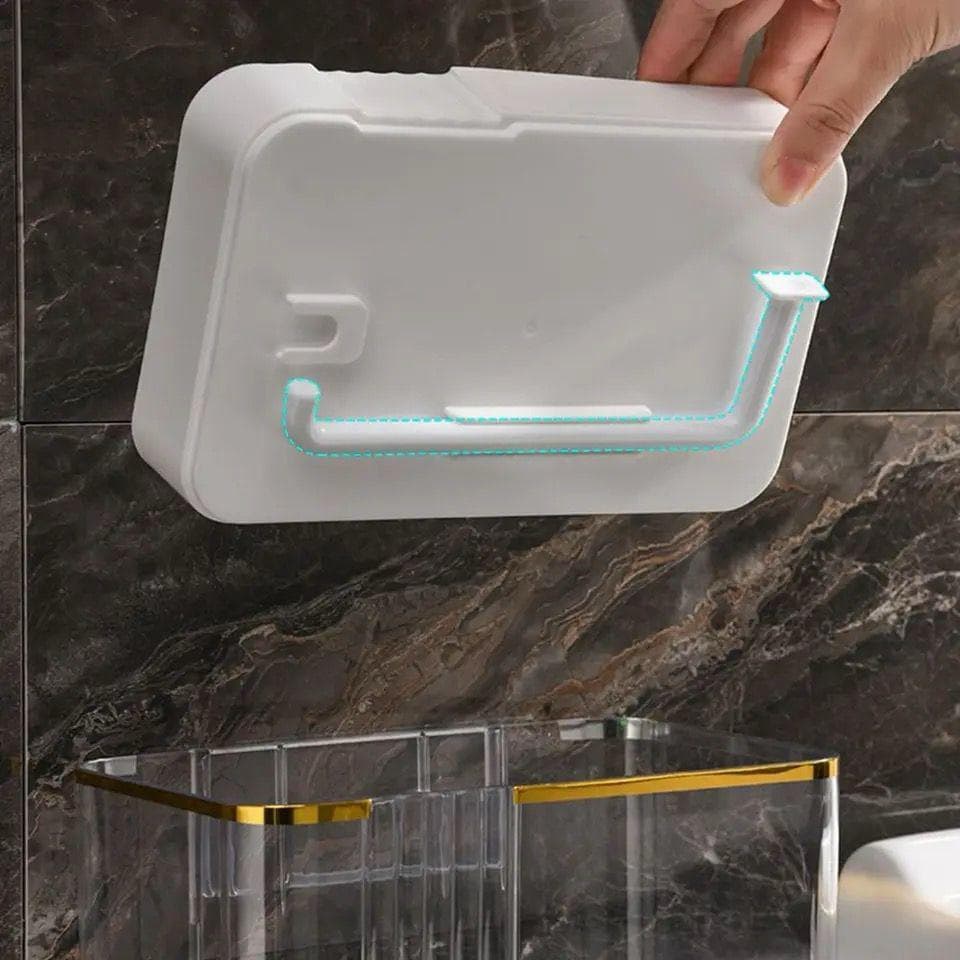 Luxury Gold-plated Wall- Mounted Tissue Box.
