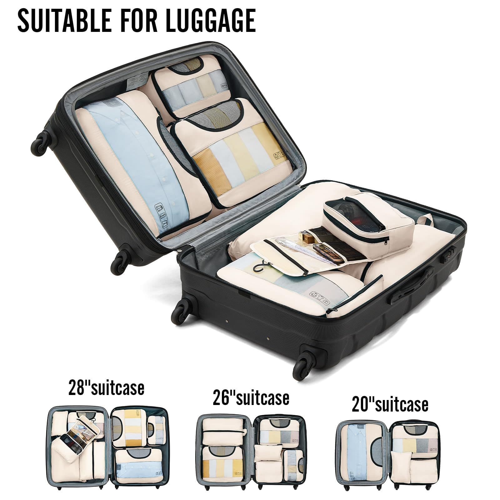 8-Piece Premium Luggage Travel Organizers For Suitcases