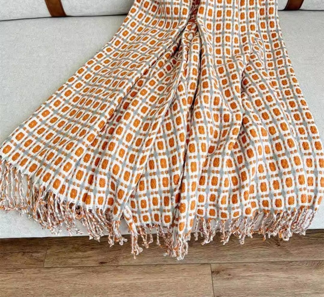 Printed Knitted Throw Blanket