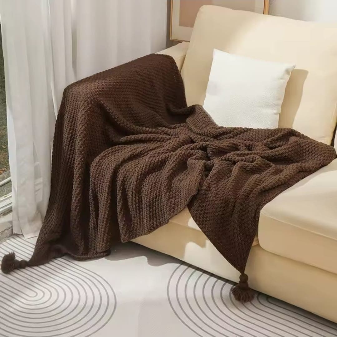 High Quality Knitted Throw Blanket