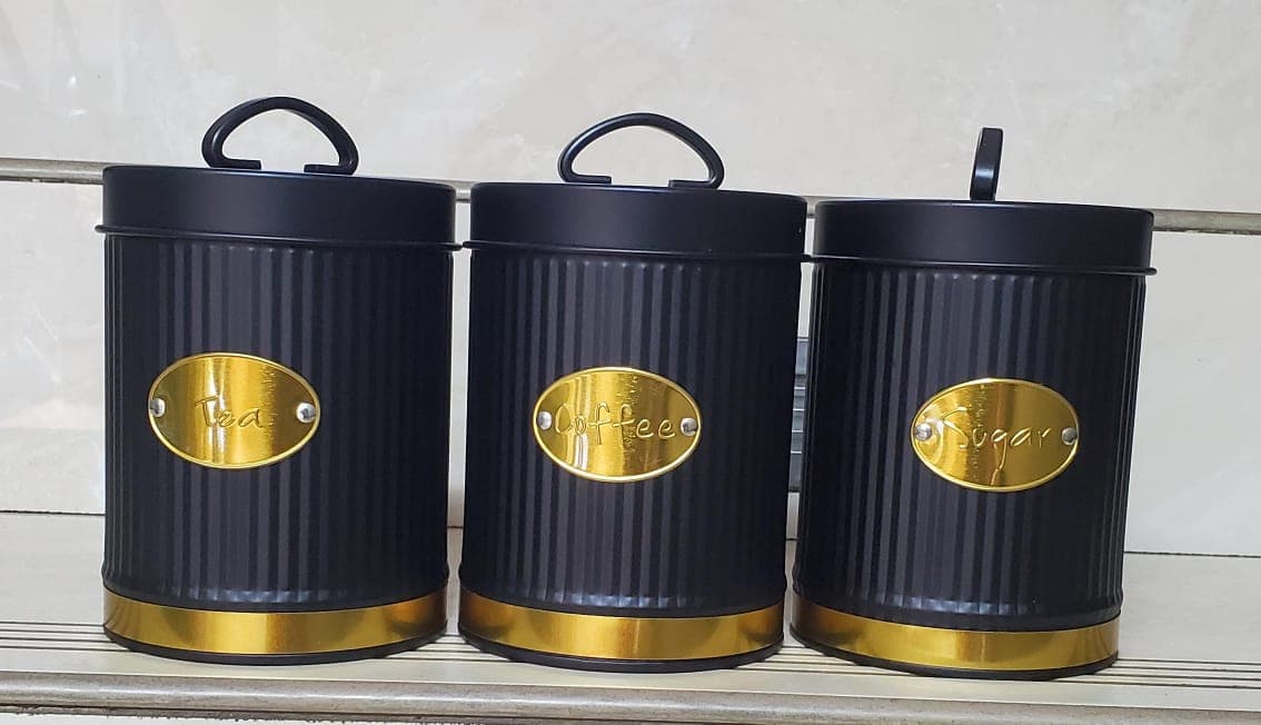 3Pcs Alloy Canister Set