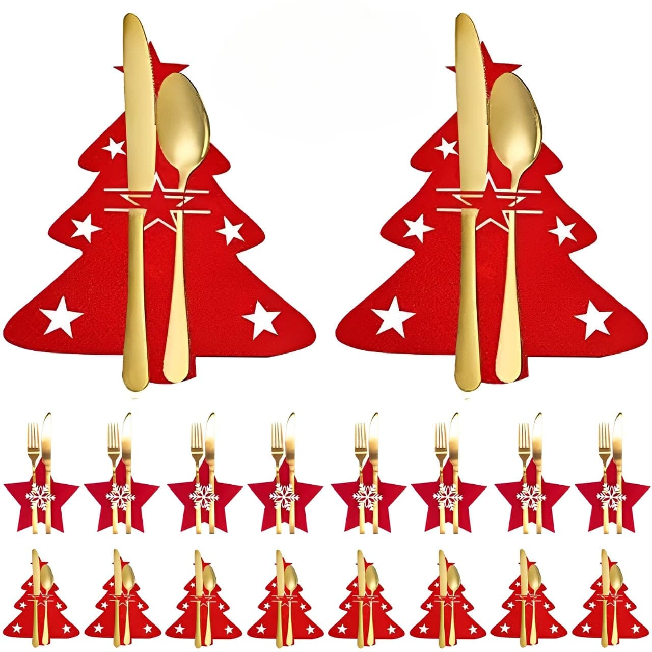 Christmas Cutlery Holder Knife and Fork Pocket